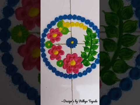 Beautiful Glowing Rangoli| #rangoli #shorts #trending #like #3d #colors #viral #rangolidesign #stay