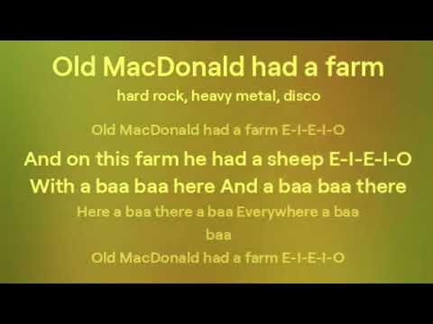 Old MacDonald had a farm version 1 hard rock,  heavy metal,  disco  @Dr.Kenrider สร้างด้วย Clipchamp