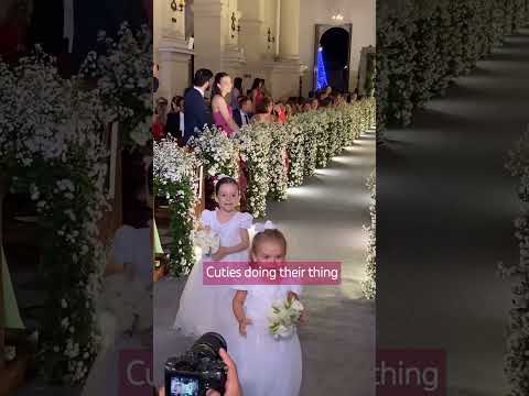 Lovely Cuties Walking Down the Aisle