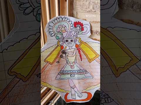 Bankey Bihari Ji ki drawing ✨🌙 || #status #krishna #art