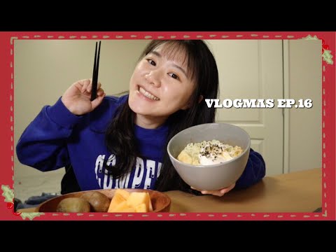 VLOGMAS ep.16 ☃️ 抹茶草莓貝果🍓＋有夕陽的一天