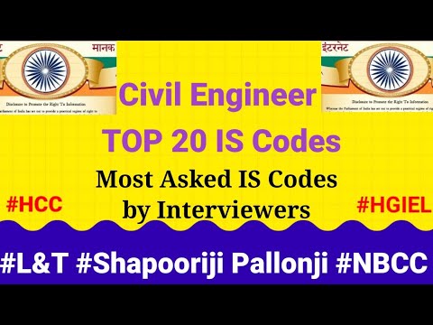 Top 20 IS CODE a Civil Engineer Should know | Civil Engineering Basic Knowledge | IS Code Important