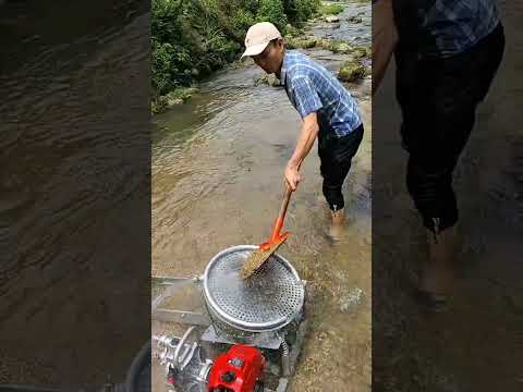 Small disc vibrating river gold panning equipment #goldpanning #goldmining  #goldmines