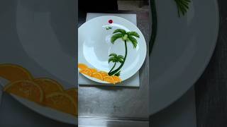 How to make Coconut Tree with Cucumber | Vegetable Carving Artist | Fruit and Vegetable Carving