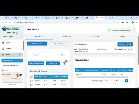 How to Add Products in Raseed Billing Software | Free Billing & Inventory management software.