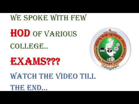 All university update |vtu update today 2020| we spoke with HOD of various colleges regarding exams