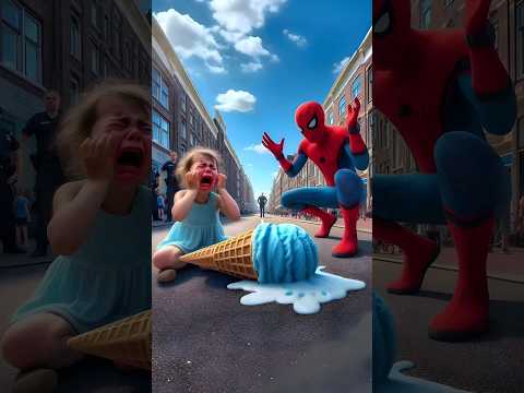 Spider-Man tries to comfort a crying child #spiderman #coffindance #sirenhead #avengers #marvel