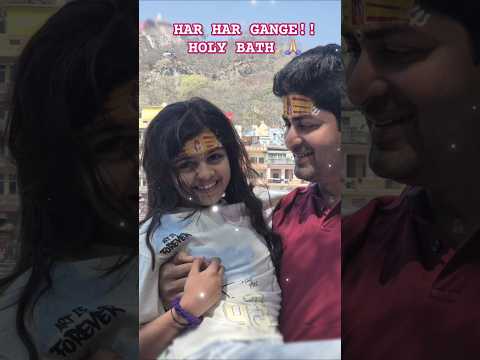 Ganga Snan!! Har Har Gange!!🙏🏻🙏🏻#haridwar #holy #ganga #viralvideo #viralshort