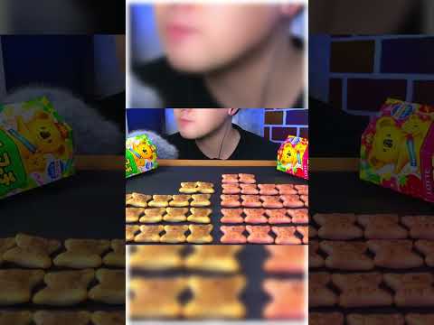 ASMR "Koala March", chocolate, strawberry flavor |  #mukbang #eatingsounds #food #asmr #shorts