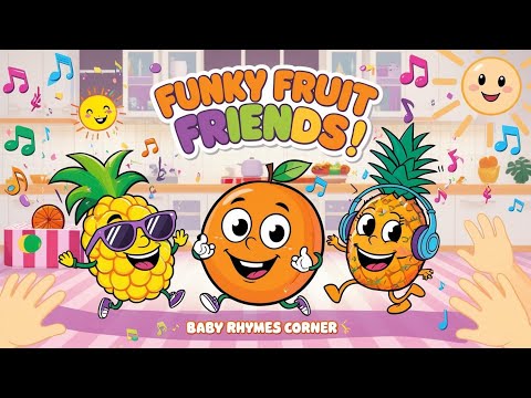 🍇🍊🍍Funky Fruit Friends! #babyrhymes  #toddlercartoons  #choochootrain #cocomelon #babyshark