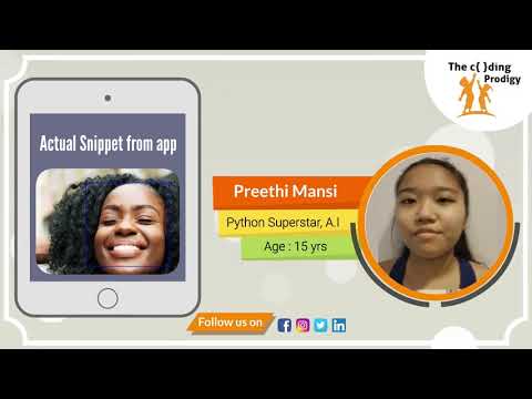 Preethi Mansi  | The Coding Prodigy | Python Superstar, Artificial intelligence (AI)