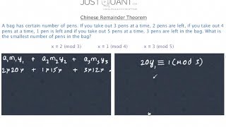 Chinese Remainder Theorem explained with example