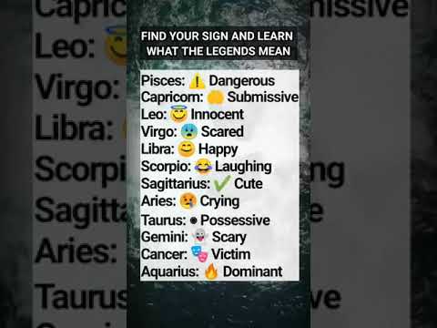 FIND YOUR SIGN AND LEARN WHAT THE LEGENDS MEAN#zodiac #starsigns #leo #virgo #aries #taurus #gemini