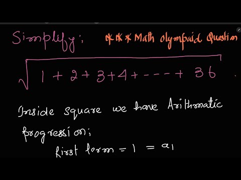 A problem based on arithematic progression | Math Olympaid Question