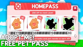 Adopt Me FREE PET HomePass Update! New Free Pets