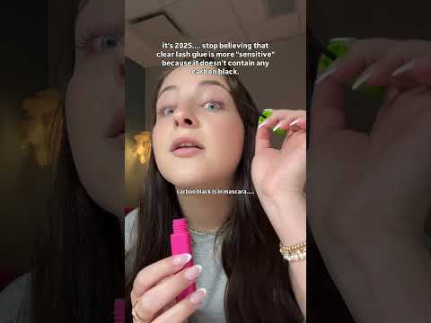 black vs clear lash glue... it doesn't matter! use what you want! 🤍🖤 #lashextensions #lashtips