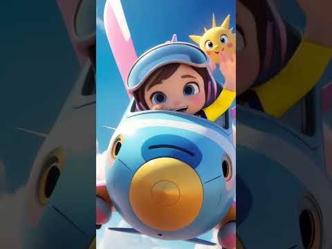 ✈️ Up Up Airplane, Fly So High | Fun Kids Song with Movements | 3D Cartoon for Children