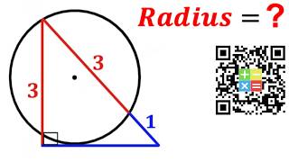 Can you find the Radius of the Circle? | (Right Triangle) | #math #maths | #geometry