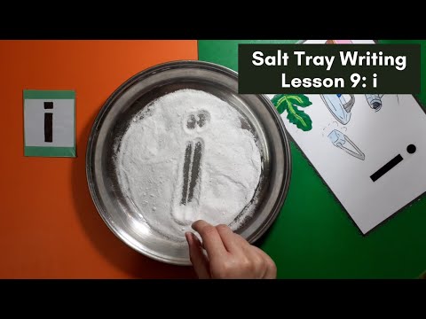 Salt Tray Writing | Lesson 9: Phonic i |  Montessori Homeschool Curriculum by Junior Scholars