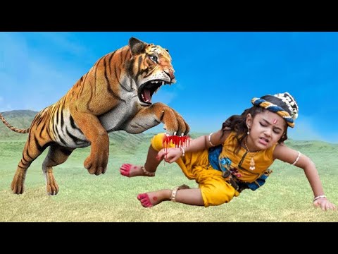 जंगल में शेर के बिच फसा कान्हा | Yashomati Maiyaa Ke Nandlala | #ymkn