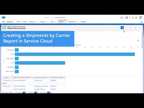 Creating Reports in Salesforce Service Cloud - Creating a Shipments by Carrier Report