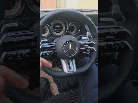 AMG paddle shifters and AMG logo trim installed to W223 steering wheel