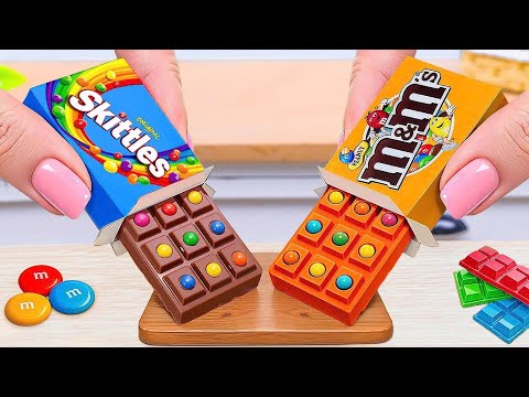 Satisfying Cake Recipe Using Skittles Chocolate vs M&M's Chocolate | Best Chocolate Cake Recipe