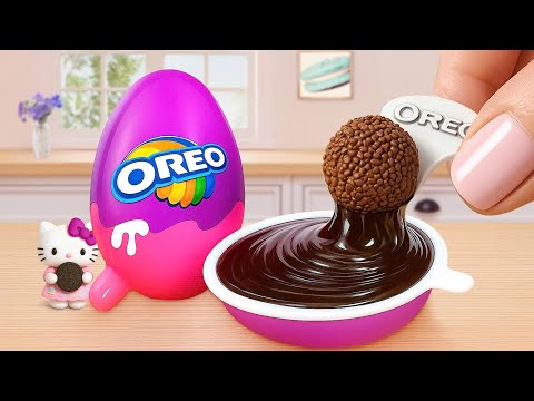 OREO Cake with Melting Chocolate | Satisfying Mini Cake Decorating & Chocolate Battle