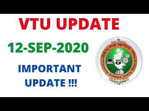 VTU UPDATE | vtu update today 12-SEP-2020
