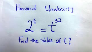 Only 10% students solve this exponential math Olympiad question | 2^t=t^32 |