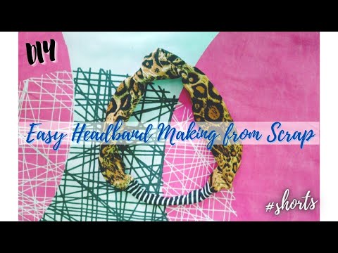 DIY Headband Making Using Scrap | Hairband Making At Home| Reuse Of Plastic | Knot Headband #shorts