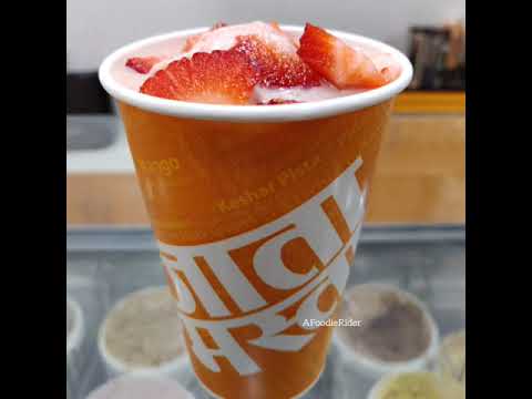 Pune's Famous Sujata Mastani | Fresh Strawberry Mastani | Strawberry Milkshake