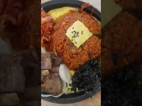 Kimchi Fried Rice with Cheese 芝士泡菜炒饭 #shorts