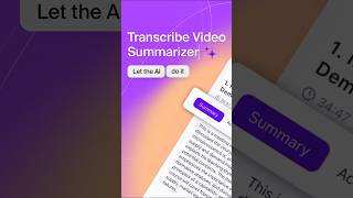 AI Transcribe: Video Summarizer page📹 Video Transcription & Summarization #AppLaunch #VideoEditing