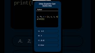 Only Coding Masters Can Solve This! 🔥 Write Your Answer in the Comments! python exercise 34 #shorts