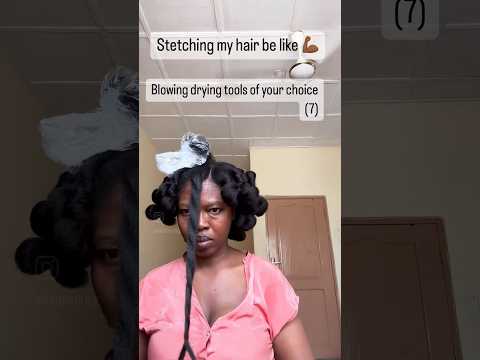 Part 2 of stretching hair with heat. #hair #shortvideo #youtubeshorts #natural #beautiful