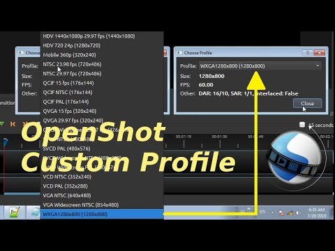 Creating OpenShot Custom Profile