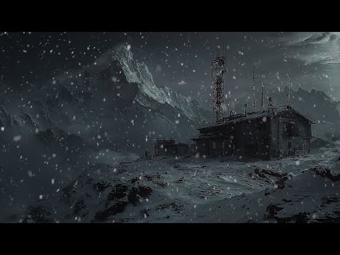 Snowy Night on the Desolate Mountain Peak | Winter Storm Ambience | Howling Wind & Blowing Snow