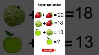 Solve the riddle #riddlesolver #riddles #mathsriddle #tricky #quiz #quizgame