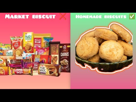 Without Maida Homemade biscuits🍪 | 5 minutes recipe| 