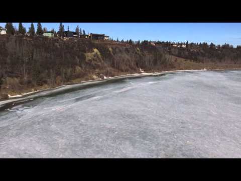 DJI Phantom 3 Over Frozen River