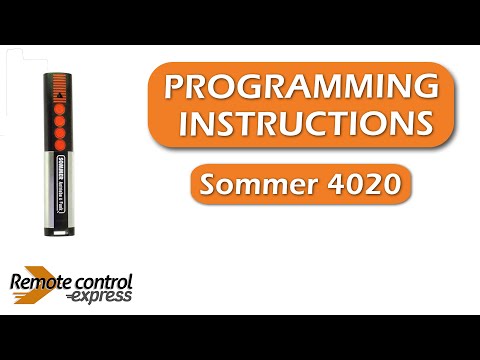 Programming my remote Sommer 4020