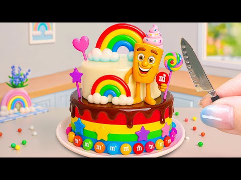 Pastel Creamy Rainbow Choco Cake ✨ OMG Tung Tung Tung Sahur Making Cake 🌈 Cake In Wonderland