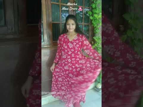 Beautiful Long Frock Try-On #shorts #youtubeshorts #trending #shortfeed #meesho #viralshorts #frock