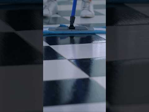 The floor is shiny in 1 minute without chemicals