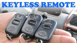 Toyota Keyless Remote Programming