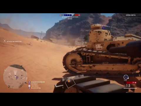 Battlefield™ 1 Open Beta flanker light tank on rush
