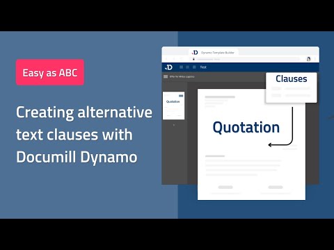 Creating alternative text clauses with Documill Dynamo - Easy as ABC