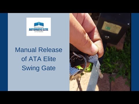 Manual Release of ATA Elite Swing Gate Operator/Opener/Motor