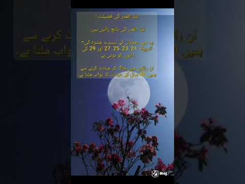 لیلۃ القدر کی فضیلت